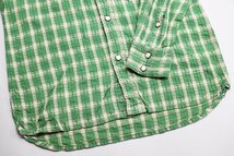 THE FLATHEAD (フラットヘッド) Dobby Check Western Shirt / ドビーチェック ウエスタンシャツ グリーン size 36_画像5