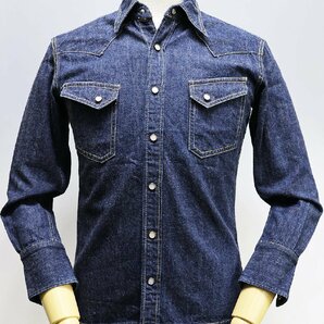 THE FLATHEAD (フラットヘッド) Lot 7000 Denim Western Shirt / デニム ウエスタンシャツ 美品 インディゴ size 38の画像1