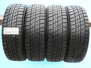 ★【SHT1721-S】 送料無料！ バリ山 2019年製 GOODYEAR Icenavi6 グッドイヤー スタッドレス 中古タイヤ【175/65R14】 4本 ★