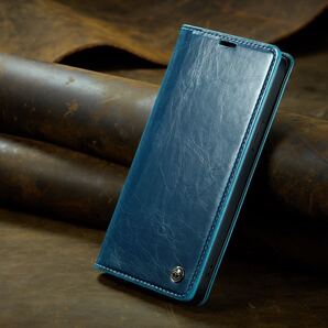 iPhone 14 レザーケース アイフォン14 ケース 6.1インチ iPhone14 カバー 手帳型 カード収納 C2 ブルー