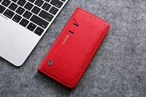 2020 model iPhone12 pro max leather case iPhone 12 Pro Max case 6.7 -inch card storage notebook type red 