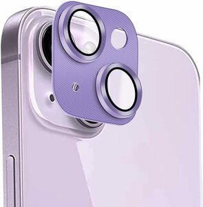 iPhone14 / iPhone 14 Plus アルミ合金製 レンズ保護フィルム 【 日本旭硝子製素材 - 高品質 】パープル