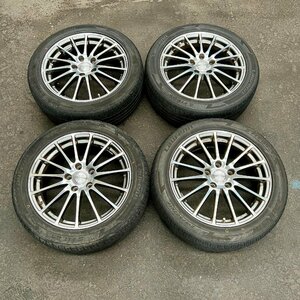 タイヤ付き社外ホイール4本セット　BRIDGESTONE ECO FORME CRS101(ブリヂストン エコフォルム)　17×7J　+53　114.3　5穴　215/50ZR17