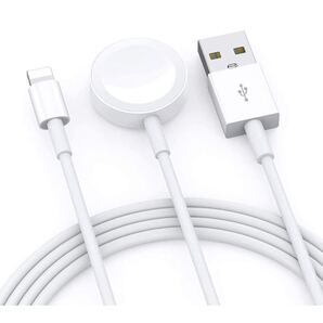 2in1 Apple watch充電器 アップルウォッチ充電器 充電 アップルウォッチ充電ケーブル マグネット式充電ケーブル ワイヤレス充電 同時充電