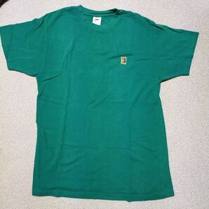 ナイキ Tシャツ メンズ S 半袖 グリーン パキスタン製 大きめ メッシュ