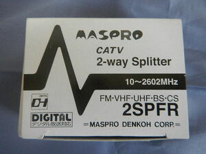 ◇〇　マスプロ　CATV　2-way　splitter　2分配器　屋内用　2SPFR