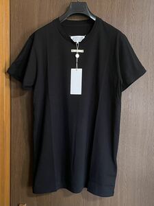 黒M新品 メゾンマルジェラ パッチ ロング Tシャツ オーバーサイズ 半袖 カットソー 22SS size M 黒 46 Maison Margiela 10 メンズ ブラック