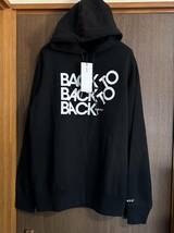 黒3新品 sacai サカイ メンズ BACK to BACK スウェット シャツ パーカー 長袖 22SS size 3 黒 L トレーナー フーディー ブラック_画像1