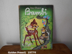  иллюстрированная книга на иностранном языке Disney Bambi 1970 годы Vintage 