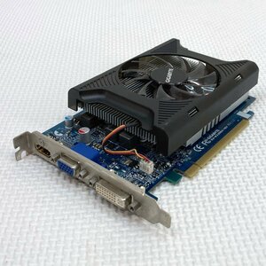 中古グラフィックカード 表示確認済 WinXP～Win10 ★ GIGABYTE GV-N220D2-1GI GDDR2 128B 1GB GeForce GT 220 VGA/DVI/HDMI #382-K