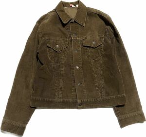 希少サイズ ビンテージ 70s USA製 LEVIS 70505-1529 リーバイス コーデュロイジャケット ブラウン 44