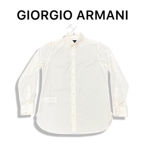 1点限り 送料無料 GIORGIO ARMANI ジョルジオアルマーニ LUXURY 長袖 シャツ ホワイト size 40 メンズ 国内正規品