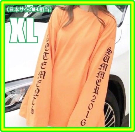 韓国 ストリート 袖ロゴ ロングスリーブ ロンT 長袖 Tシャツ 男女兼用