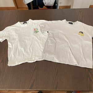 中古　RAT EFFECT キッズ　半袖Tシャツ カットソー　2枚セット　サイズ140㎝ ホワイト　ベージュ