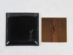 ◆2.YVES SAINT LAURENT BEAUTE イヴ・サンローラン・ボーテ コンパクトミラー ミニミラー 手鏡 ケース付/中古