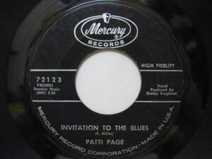 7’ US盤 PATTI PAGE // Invitation To The Blues / I’m Walkin’ -Mercury 72123 (records)