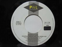 7” 日本(プロモ盤) EDWIN STARR // 愛は無敵・Whatever Makes Our Love Grow / (Instrumental) -PWL ALI-778 (records)_画像3