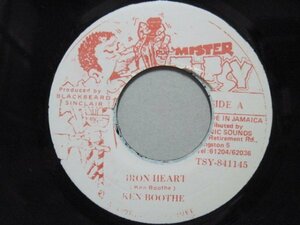 7~ JA запись KEN BOOTHE // Iron Heart / Version -Mister Tipsy TSY-841145 (records)