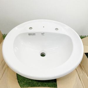 LIXIL リクシル INAX 洗面器 L-2394G BW1 はめ込みだ円形洗面器 手洗い トイレ 領収書 1643