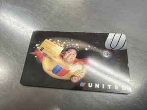 未使用 大相撲 小錦 United airlines ユナイテッド航空 飛行機 航空機 テレカ テレホンカード50度数