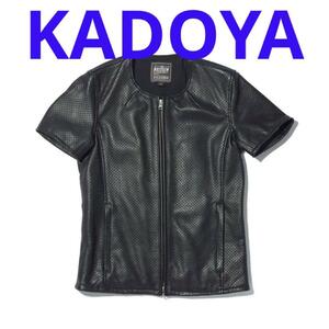 KADOYA　パンチングレザー　Tシャツ　レディース　Lサイズ　定価33000円★新品 送料無料★カドヤ PL-STANDARD-SS-LADIES　54111975