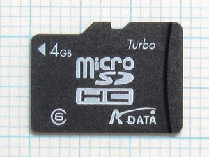 ★ADATA microSDHC メモリーカード ４GB 中古★送料６３円～