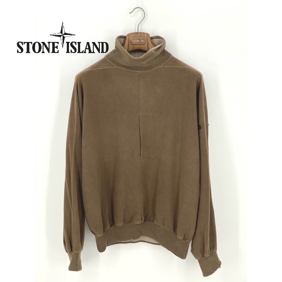 逸品】 【2001AW】STONE モックネックエルボー切替 ISLAND ISLAND