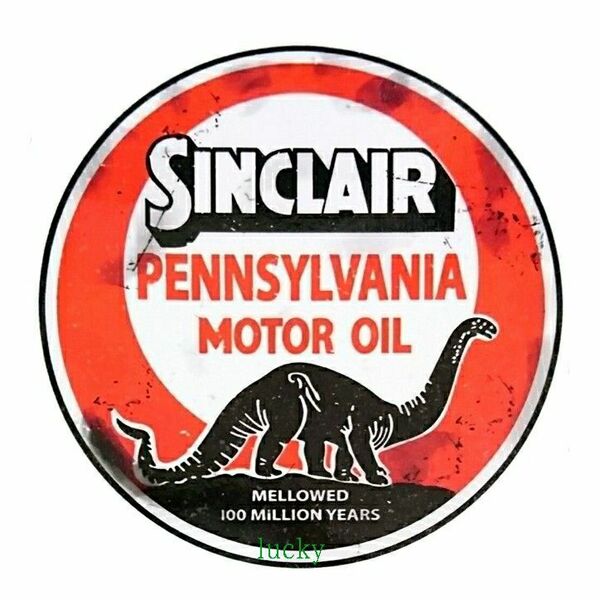 ヴィンテージ レトロ 転写 ステッカー カッティングステッカー シール デカール SINCLAIR OIL 恐竜 車 装飾 ②