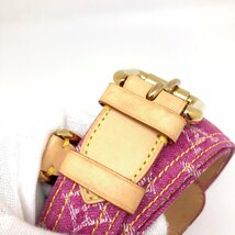 LOUIS VUITTON ルイヴィトン 【4632D】 ベルト M6925W モノグラムデニム ピンク ゴールド金具 レザー レディース 女性 婦人_画像2