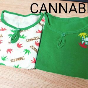 「CANNABIS」柄 ☆KIDS下着2枚セット☆