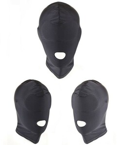  black head head gear mask SM eyes .. cap full face mask UV cut small fancy dress costume play clothes H0067 ③