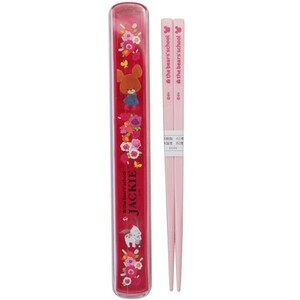 ku.. .... chopsticks & chopsticks box set { red case * cow . flower . bear pattern }