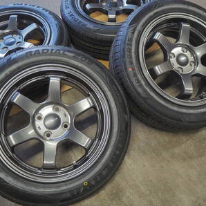 ★逆ゾリ★185/60R15 6.5J+38 4H100 新品 人気 軽量 深リム 1台分 アクア ヴィッツ カローラ ヤリス フィット クロスビー スイフト GMの画像2