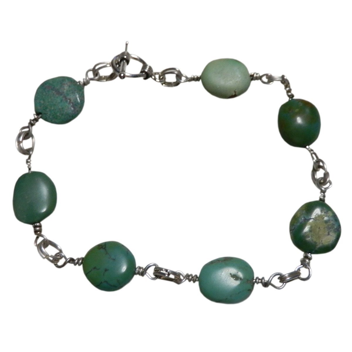 ■☆Handmade accessories turquoise bracelet (OTB-6), bracelet, colored stones, Turquoise