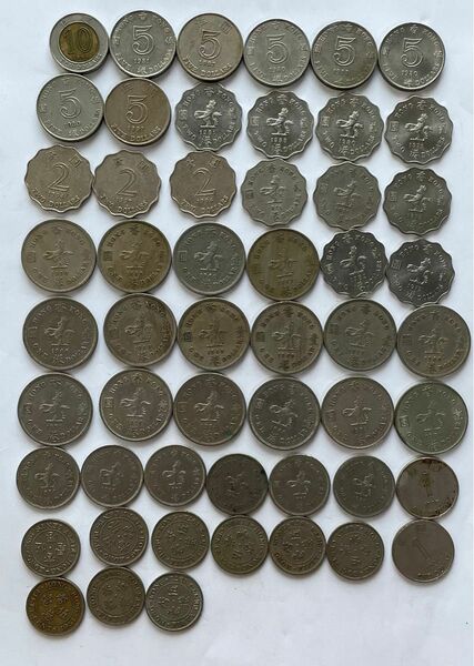 香港の硬貨コイン大量　返還前後　英女王