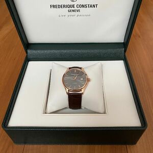 【美品】FREDERIQUE CONSTANT　フレデリック・コンスタント　自動巻き 3針時計 デイト 革ベルト