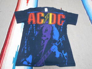 AC/DC Tシャツ ブラック ハードロック PUNK ROCK パンクロック バンド ロックスター ギター ANGUS STEVIE YOUNG