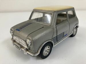 1円スタート！管42087 mini COOPER ミニクーパー プルバックカー ミニカー 銀 イギリス車 旧車 レトロ