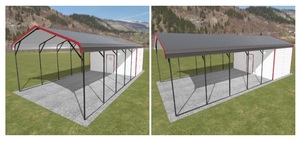  steel garage D.I.Y kit 4x9x3.3m warehouse large storage room garage carport bike garage self build american garage large DIY