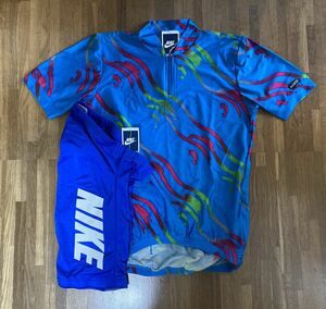 新品未使用 タグ付き 当時物 サイクルジャージ NIKE ナイキ ウエア Lサイズ パンツ Mサイズ エロイカ オールドMTB 上下セット