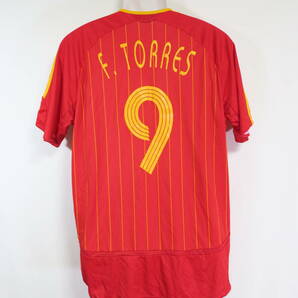 スペイン 代表 #9 フェルナンド・トーレス 2006 ホーム ユニフォーム アディダス ADIDAS Spain サッカー シャツの画像1