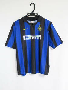 インテル INTER 98-99 ホーム ユニフォーム ジュニア L 150-160cm ナイキ NIKE 送料無料 イタリア ITALY 子供用 サッカー シャツ