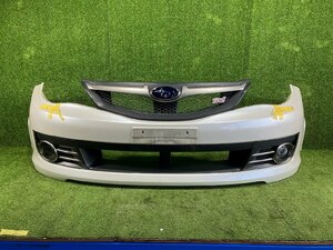 新S管理72462 H21 インプレッサ GRF】★WRX STi Aライン フロント バンパー グリル フォグランプ LEDバルブ付★37J サテンホワイトパール