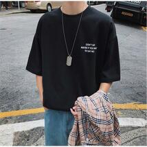 両面プリント半袖Tシャツ　ユニセックス　ブラック　Lサイズ　新品_画像2