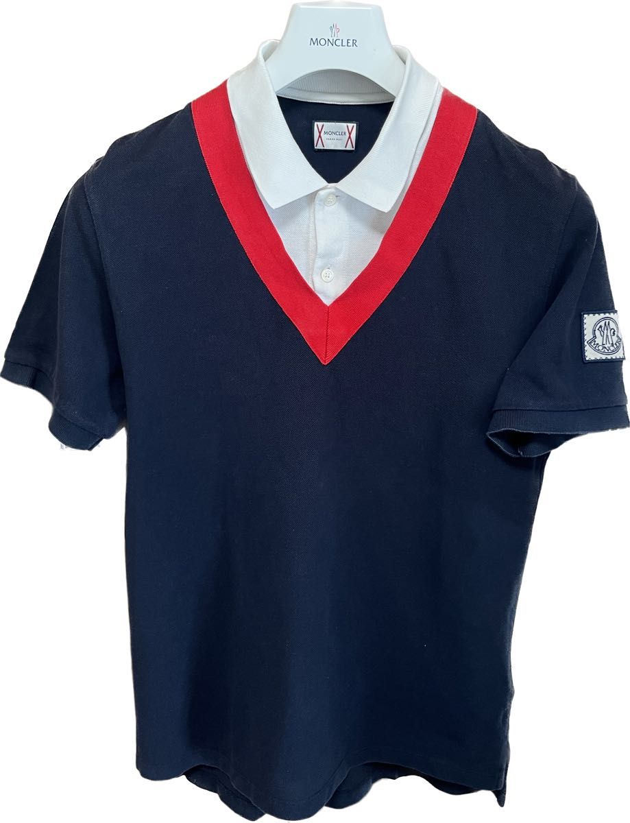 上品な ☆希少☆ MONCLER Tシャツ M モンクレール ロゴ ブラック 入手