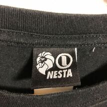 【古着】NESTA ブランド　半袖Tシャツ　ブラック　mサイズ_画像4