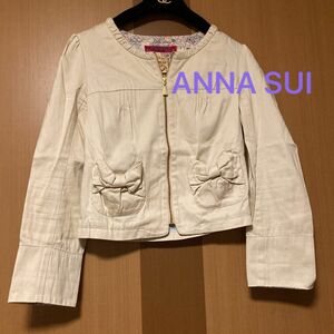 【ANNA SUI】アナスイ♪ めちゃ可愛い！！ノーカラージャケット