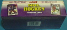 レア物? 新品? シュリンク加工1991(年)SCORE(スコア)社?製NHL(ナショナルホッケーリーグ)HOCKEYカード1BOX　北アメリカ プロアイス トレカ_画像3