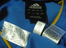 美品　adidas【アディダスジャパン(株)】製2008ALL FOR 2010!日本代表ジャージ上(トップ?ジャケット)　Ｌ　青×黄色_画像2