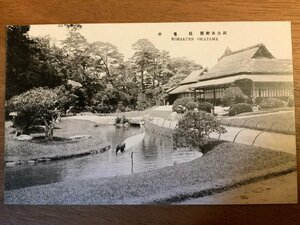 FF-3195 ■送料無料■ 岡山県 岡山後楽園 延養亭 鶴 鳥 公園 庭園 池 庭 風景 景色 レトロ 絵葉書 エンタイア 写真 古写真/くNAら